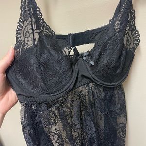 black lace lingerie / bra / slip, brand new never worn